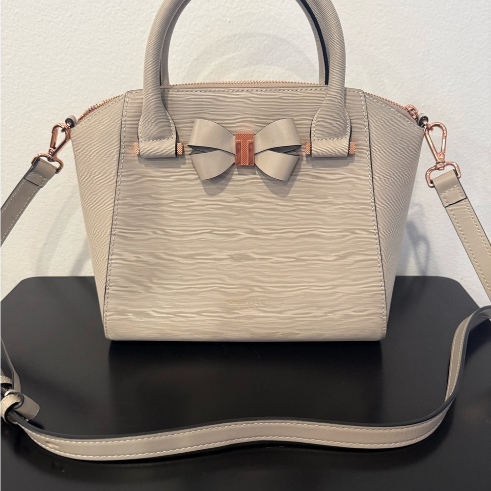 Ted Baker London Cream Mini Bag with Bow Accent